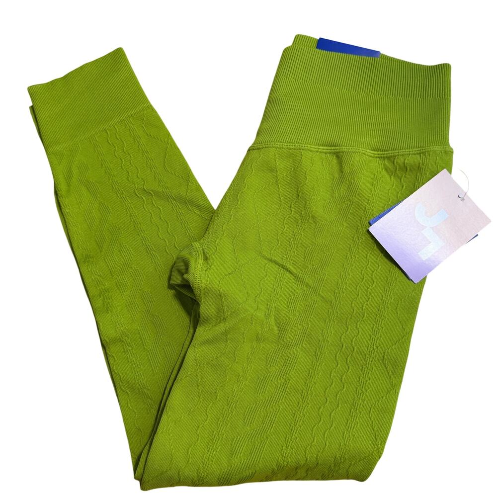 JoyLab Women's Green Seamless Cable Knit 7/8 Leggings - Size Medium - NWT